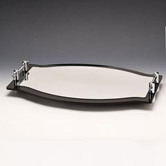 Zicco Mirrored Display Stand, Curved, with Handle, 60X40 cm - 1