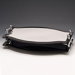 Zicco Mirrored Display Stand, Curved, with Handle, 60X40 cm - 2