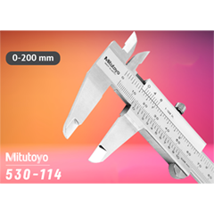 Mitutoyo 530-114 Mechanical Caliper, 0-200 mm - 2