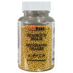 My Bake Altın Boncuk Şeker, 200 gr, 2 mm - My Bake
