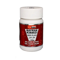 My Bake Bayrak Kırmızı Jel Gıda Boyası, 100 gr - My Bake