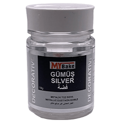 My Bake Export Gümüş Metalik Toz Gıda Boyası, 10 gr - My Bake