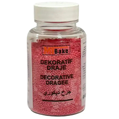 My Bake Kırmızı Boncuk Şeker, 200 gr, 2 mm - My Bake