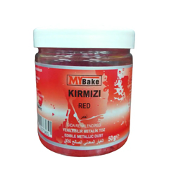 My Bake Kırmızı Metalik Toz Gıda Boyası, 50 gr - My Bake