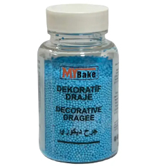 My Bake Mavi Boncuk Şeker, 200 gr, 2 mm - My Bake