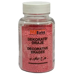 My Bake Pembe Boncuk Şeker, 200 gr, 2 mm - My Bake