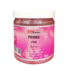 My Bake Pembe Metalik Toz Gıda Boyası, 50 gr - My Bake