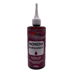My Bake Su Bazlı Likit Gıda Boyası, Bordo, 250 ml - My Bake