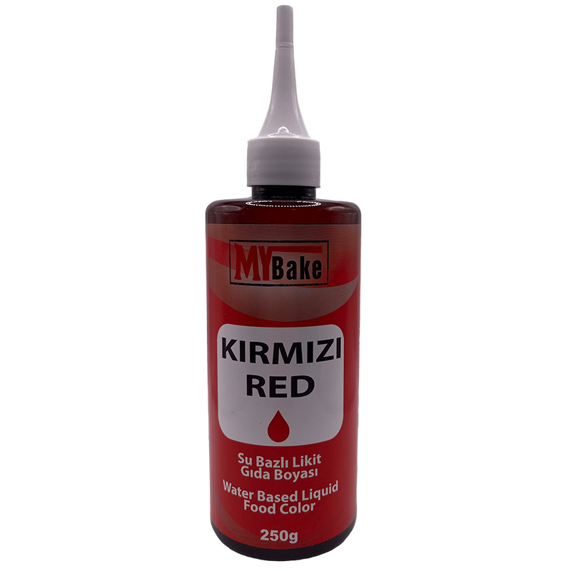 My Bake Su Bazlı Likit Gıda Boyası, Kırmızı, 250 ml - My Bake