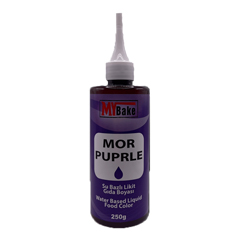 My Bake Su Bazlı Likit Gıda Boyası, Mor, 250 ml - My Bake