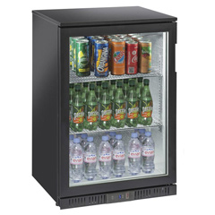 NDustrıo GDC-150-PT Bar Arkası Tek Kapılı Şişe Soğutucu, Siyah, 60x52x90 cm - NDustrıo