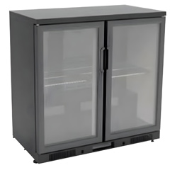 NDustrıo GDC-250-PT Bar Arkası 2 Kapılı Şişe Soğutucu, Siyah, 90x52x90 cm - NDustrıo