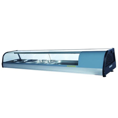 NDustrıo SCR-180 Bombe Camlı Teşhir Ünitesi, 8 GN 1/3, 175x40x25 cm - 1