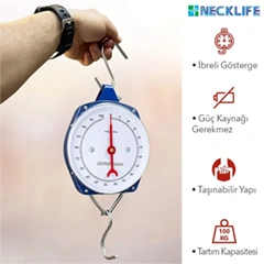 Necklife Dial Hanging Scale, 100 kg, 500 gr Precision - 3