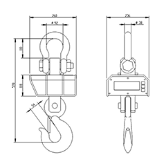 Necklife OCS-K Digital Crane Scale, 10 Ton, 5 kg Precision - 3