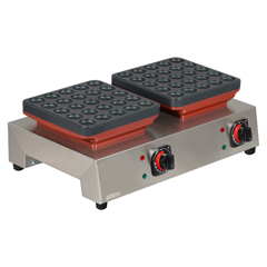 Omake PFR01 E21 Top Poffertjes Manual Double Waffle Maker, Electric, 33 mm - Omake