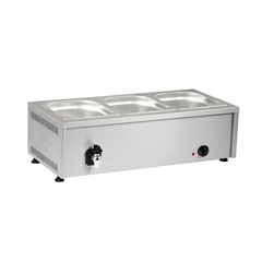 Omake SUB02 E31 Bain Marie 3 Pan, Drained, Electric - Omake
