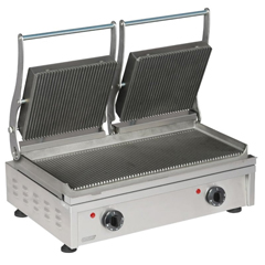 Omake TST11 E11 Double Lid Panini Grill, 16 Slice, Electric - Omake