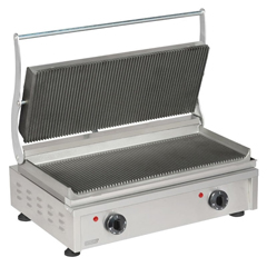 Omake TST11 E11 Grooved Panini Grill, 20 Slices, Electric - Omake