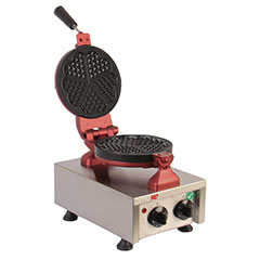 Omake WFL01 E12 Manuel Zamanlayıcılı Tekli Waffle Makinesi, Çiçek Model, Kalıp Çapı 17 Cm, Elektrikli - Omake