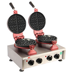 Omake WFL01 E22 Manuel Zamanlayıcılı Çiftli Waffle Makinesi, Yuvarlak Model, Kalıp Çapı 18 Cm, Elektrikli - Omake