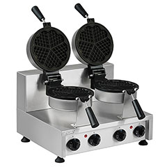 Omake WFL11 E22 Manual Timer Double Waffle Maker, Flower Model, Mold Diameter 17 Cm, Electric - Omake