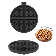 Omake WFL11 Waffle Round Mold Set, Diameter 18 Cm - Omake