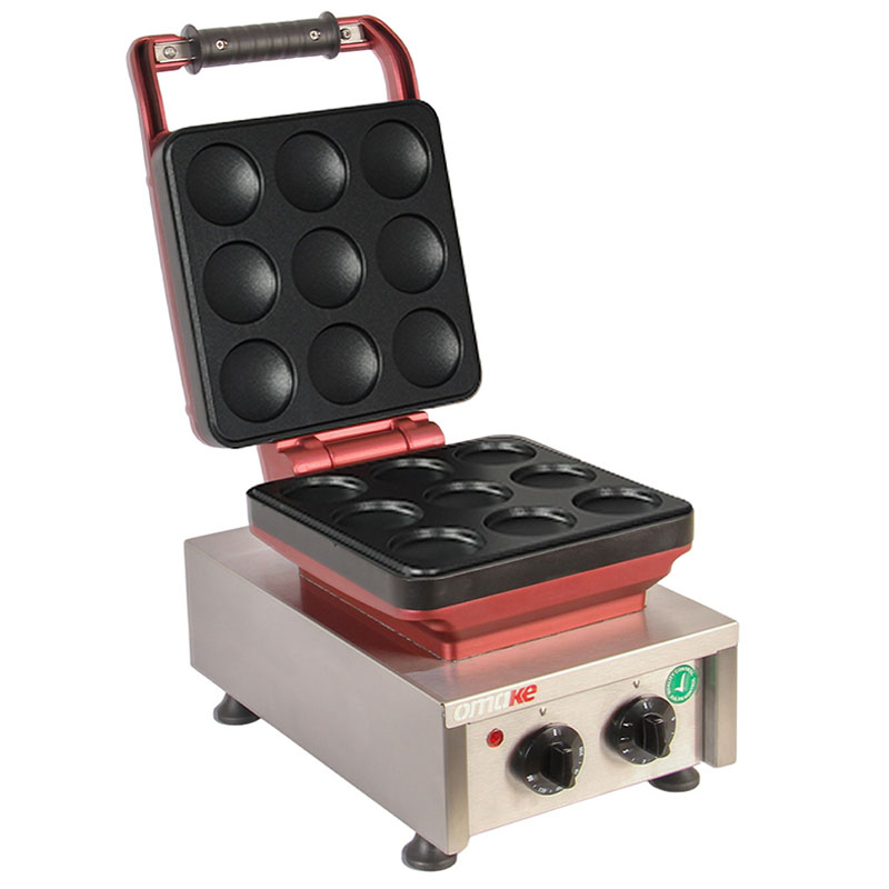 Omake WFL21 E12 Manuel Zamanlayıcılı Balls Tekli Waffle Makinesi, Kalıp Çapı 6,4 Cm, Elektrikli