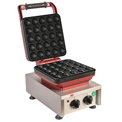 Omake WFL21 E12 Manual Timer Single Waffle Maker, Mini Ball Model, Mold Diameter 3.3 Cm, Electric - Omake