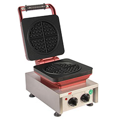Omake WFL21 E12 Manual Timer Single Waffle Maker, Round Model, Mold Diameter 19 Cm, Electric - Omake