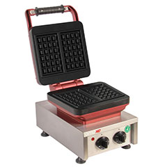Omake WFL21 E12 Manual Timer Single Waffle Maker, Square Model, Mold Diameter 9.5x15.5 Cm, Electric - Omake