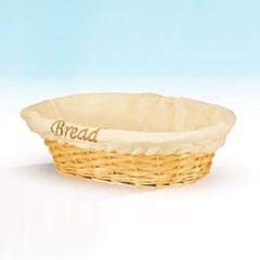 Zicco Oval Ekmek Sepeti, Bezli, 28x21x9 cm - Zicco