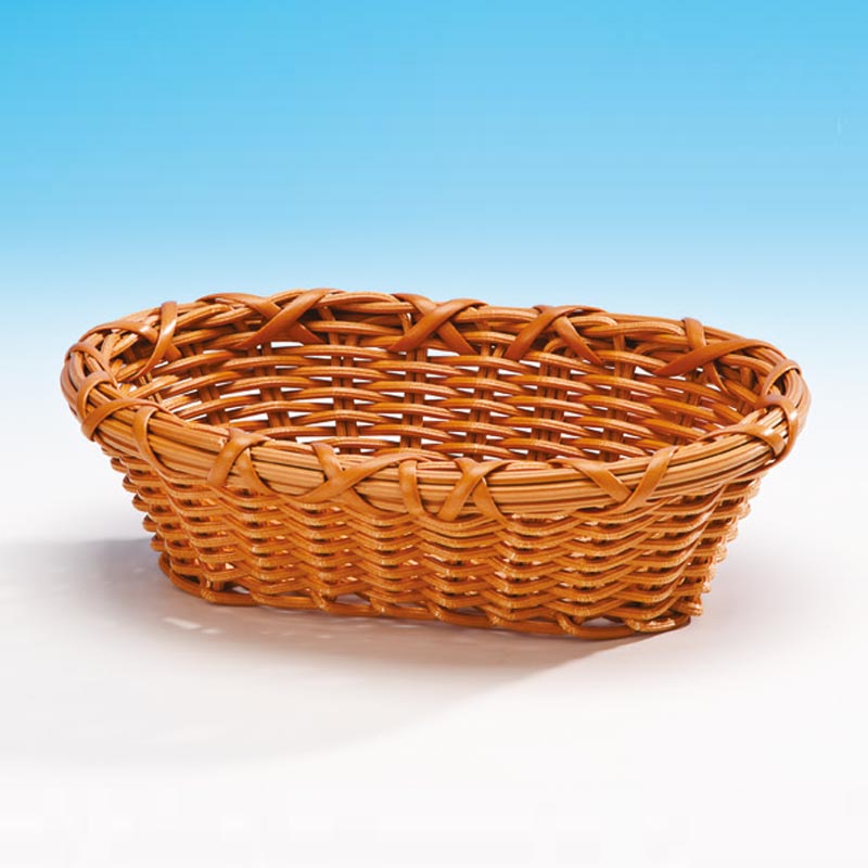 Zicco Oval Ekmek Sepeti, Plastik, 18x23x7 cm, Açık Renk