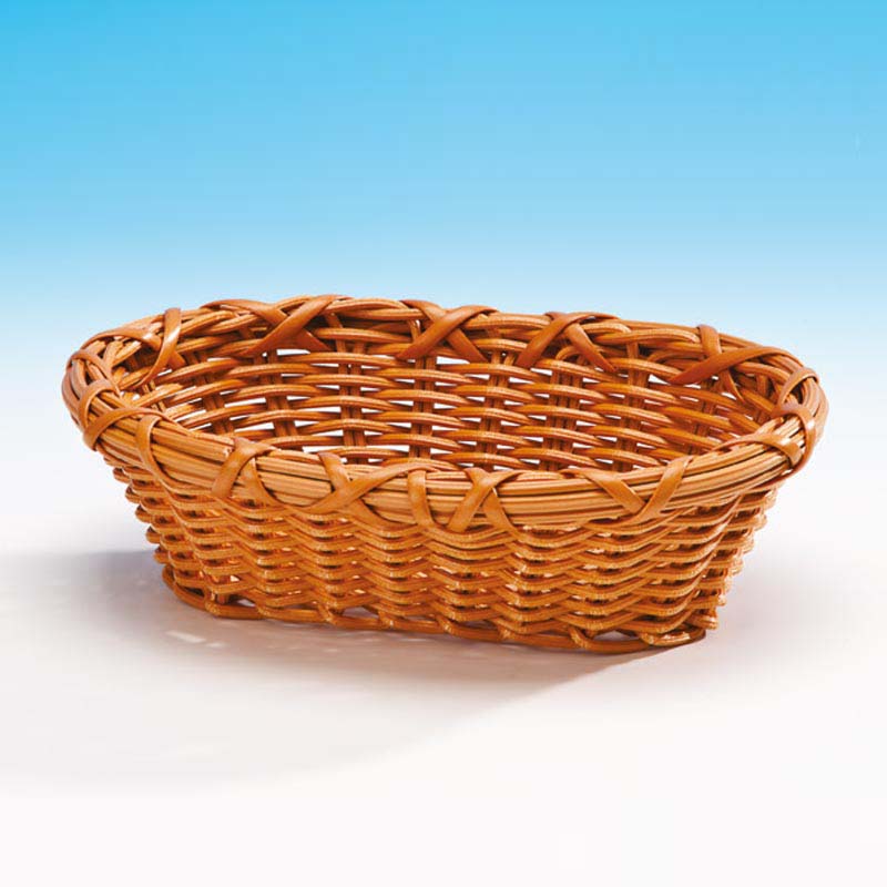 Zicco Oval Ekmek Sepeti, Plastik, 18x23x7 cm, Koyu Renk