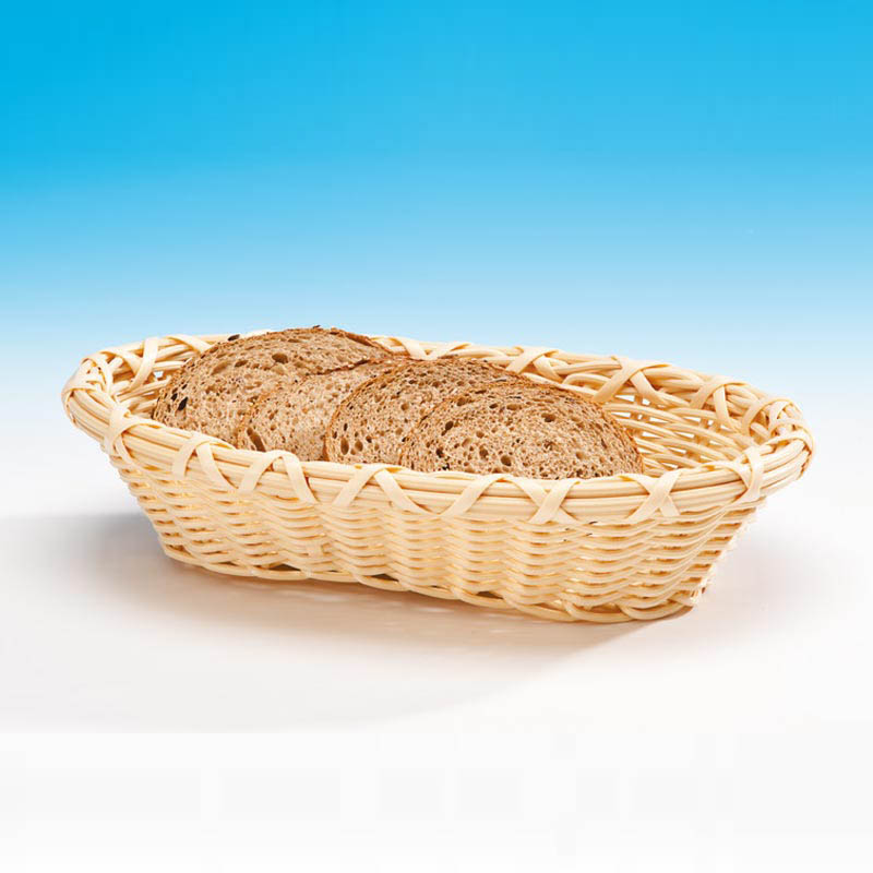 Zicco Oval Ekmek Sepeti, Plastik, 20x29x7 cm, Açık Renk