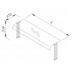 Öztiriyakiler Service Shelf, 240x30 cm - Öztiryakiler