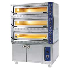 Öztiryakiler 3 Deck Pizza Lahmacun Oven, with Proofing Cabinet, 18 Pizza Capacity, 10570 TE-3 - Öztiryakiler