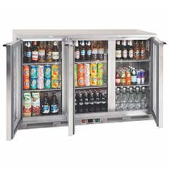 Öztiryakiler 3 Kapılı Şişe Soğutucu, Bar Refrigerator, Stainless - Öztiryakiler