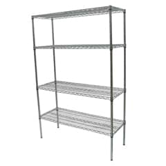 4 Tier 201 Quality Stainless Steel Shelf, Grilling Plate, 53x107x183 cm - Öztiryakiler