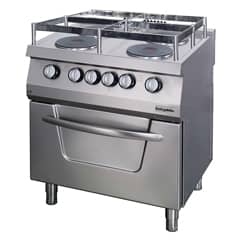 Öztiryakiler 700 Series Electric Stove with Oven, Ship Model, 4 Round Large Plates, 80x70x85 cm, OSOEF 8070 S - Öztiryakiler