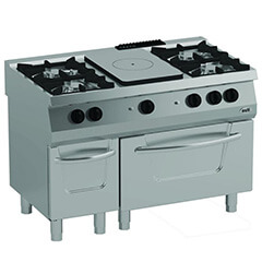 Öztiryakiler 700 Series Gas Range with Oven, 6-Burner Gas Stove, 120x70x85 cm, OSOGF 12070 LP - Öztiryakiler