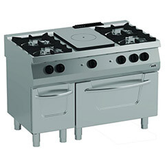 Öztiryakiler 700 Series Gas Range with Oven, 6-Burner Gas Stove, 120x70x85 cm, OSOGF 12070 SLP - Öztiryakiler