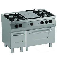 Öztiryakiler 700 Series Gas Ranges with Oven, 6-Burner Gas Stove, 120x70x85 cm, OSOGF 12070 LS - Öztiryakiler