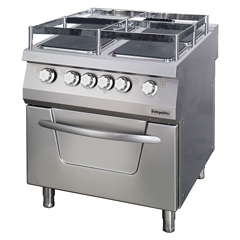Öztiryakiler 900 Seri Fırınlı Elektrikli Kuzine, Gemi Model, 4 Kare Plate, 80x90x85 cm, OSOEF 8090 S - Öztiryakiler