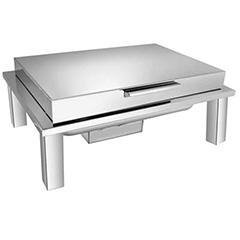 Öztiryakiler Ayaklı Chafing Dish, Dikdörtgen, Gn 1/1, 9 lt - Öztiryakiler