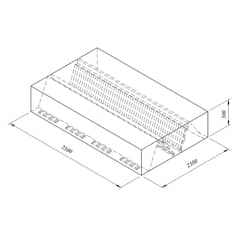 Box Type Double-Walled Filtered Middle Type Hood, 250x250 cm - Öztiryakiler