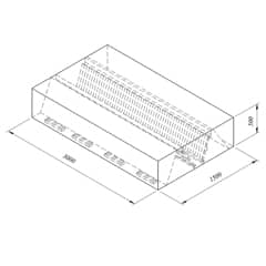 Box Type Double-Walled Filtered Middle Type Hood, 300x150 cm - Öztiryakiler