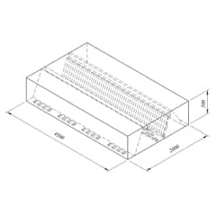 Box Type Double-Walled Filtered Middle Type Hood, 450x200 cm - Öztiryakiler