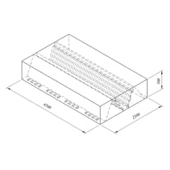 Box Type Double Walled Filtered Medium Type Hood, 450x250 cm - Öztiryakiler