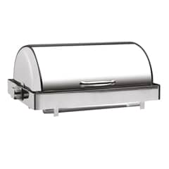 Öztiryakiler Chafing Dish, 180 Degree Hinged Lid, Flat Foot, Sliding - Öztiryakiler